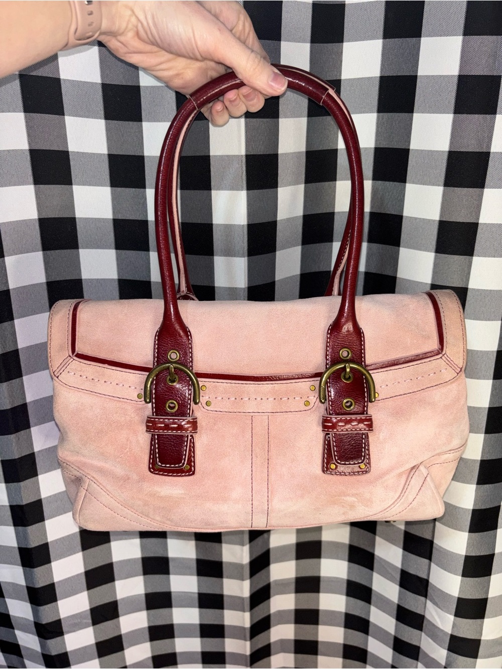 Coach Limited Edition Pink Suede Soho Flap Satchel 2004 - Picture 2 of 7
